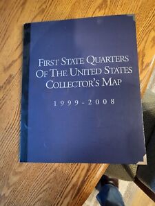 First State Quarters of the US Collector's Map 1999-2008, with 50 Coins & COA