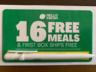 HELLO FRESH Gift Card Voucher Coupon FREE 16 MEALS + First Box Ships Free