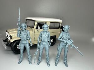 1/24 Scale Sexy Delta Force/Spec Ops Military Girls Resin Figures Set of 3