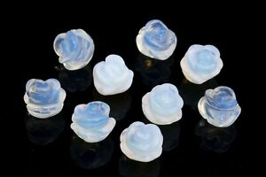 5 Pcs White Opalite Beads Rose Carved Beads 7-8/10/12MM