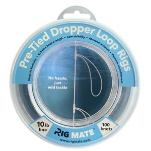 Rig Mate - Pre-Tied Dropper Loop Rigs - 10lb, 20lb, 40lb, 60lb, 80lb, 100lb