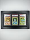 PSA Card Display Wall Frame: 3 Grid, Pokemon/sports for Graded Trading Cards CGC