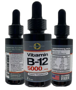 Extra Strength Vitamin B12 Sublingual Liquid Drops Methylcobalamin B 12 2fl oz
