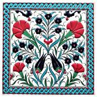 8''x 8'' Turkish100% Handmade Decorative Tile,Bathroom & Kitchen Backsplash Tile