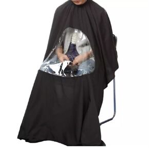 Hair Cutting Barber Cape with Viewing Window-Salon Cover, Hair Drape for Stylish