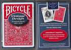 New ListingSealed Deck-Bicycle Vintage Design Tangent Back-Red-1909-1939-Ltd. Ed. #7-Oo