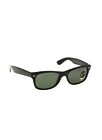 Ray Ban New Wayfarer Sunglasses 0RB2132 S:55 Black Frame Green Lenses (G-15)