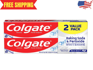 NEW Colgate Baking Soda and Peroxide Toothpaste, Teeth, 6 Oz Tube, 2 Pack