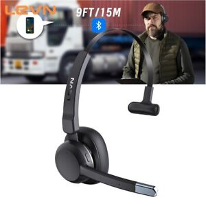 LEVN Trucker Bluetooth Headset, Wireless Headset With Mic Noise Cancelling