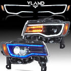For 2014-22 Jeep Grand Cherokee VLAND Projector Full LED Headlights DRL Startup (For: 2016 Jeep Grand Cherokee)
