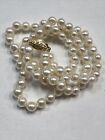 Vintage 14k Yellow Gold Filigree Clasp 4mm Pearl Knotted Strand 18