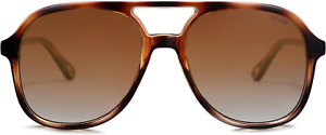 Retro Polarized Aviator Sunglasses for Women Men Classic 70S Vintage Trendy Squa
