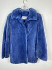 Unique BLUE Sheared BEAVER fur jacket Medium 29