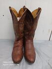 Men's Justin Brown Leather Cowboy Boots Style 1560 Size 11 D
