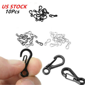 US 10 Mini SF Metal Carabiner Clip Tiny Snap Hook Spring Clasp Keychain Paracord