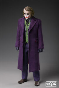 TOPO 1/6 TP007 Batman Joker Heath Ledger Purple Overcoat Suit Set with Body NEW