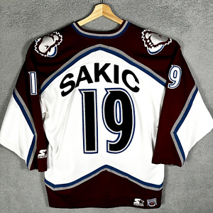 New ListingVintage Starter Jersey Joe Sakic Colorado Avalanche 90s Stitched Size XL