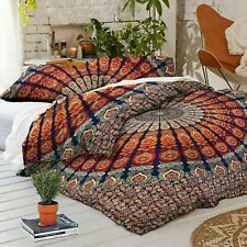 3PCS Duvet Cover Set Indian Bohemian Mandala 100% Cotton Comforter Bedding Quilt