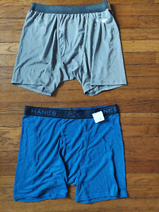 New Men's Underwear Hanes Boxer Briefs Fruit of the Loom Size XL Lot of 2