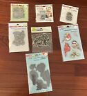 STAMPENDOUS 7 X New Rubber Stamp Lot Coco Gnome Tree Bird Happy Hour
