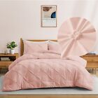 Peace Nest Comforter Sets Pintuck Pinch Pleat, King or Queen Size Bed Blanket