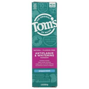 Tom's of Maine Antiplaque & Whitening Toothpaste - Peppermint 5.5 oz Paste