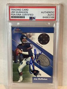 New Listing2002 Fleer Throwbacks Game Used Jersey PATCH JIM McMAHON Auto PSA Authentic