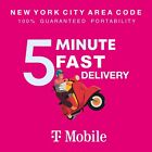 T-Mobile Prepaid Port Number NYC 347, 646, 718, 917 Area Codes - 5 Days Validity