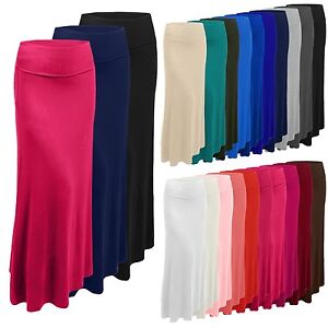 NEPEOPLE Premium Multi Color Foldover Jersey Lightweight Long MAXI Skirt NEWSK05