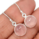 Natural Rose Quartz - Madagascar 925 Sterling Silver Earrings Jewelry CE20836