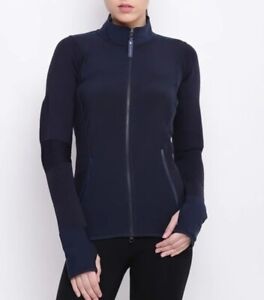 Stella McCartney Adidas Run Zip Jacket in Navy Blue Women's Size M