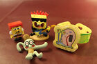 Lot of 4 Spongebob Toys - Gary Snail Watch - Mini Figures