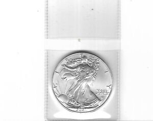 United States 2021 Silver Eagle Type 2 uncirculated one ounce .999 silver #1