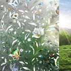 rabbitgoo 3D Decorative Window Film Stained Glass Film Rainbow Frosted Flowers