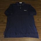 Vintage King Louie Yale University Polo Shirt Men Large Blue Made In USA Pro FIt