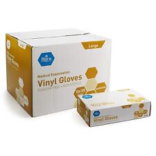 MedPride Medical Examination Vinyl Gloves ,N/S Powder Free, Large-1000 Gloves/CS