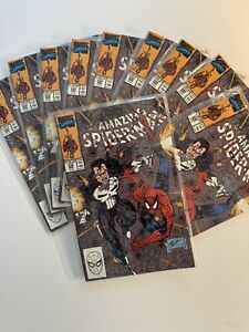 The Amazing Spider-Man #330 (Marvel, March 1990) - Lot of 10 Comics - Punisher