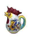 Rooster Pitcher Williams Sonoma 8.5” Ceramic Made in Italy Handpainted
