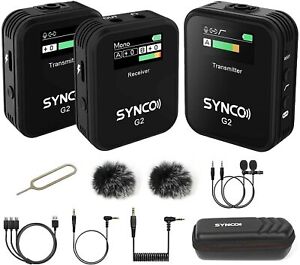 US SYNCO G2(A2) Wireless Lavalier Microphone System for Camera Tablet Phone Vlog