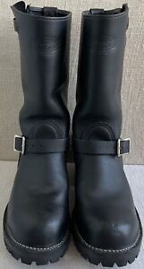 Wesco Boss 11” Black Leather Engineer Boot #100 Vibram Sole 7700100 Hard Toe 11D