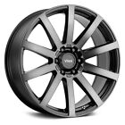 Voxx VENTO Wheels 18x8 (40, 5x112, 72.56) Black Rims Set of 4 (For: 2018 Audi)