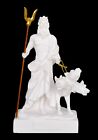 Hades and Cerberus small Alabaster statue - Ancient God of The Underworld Pluto