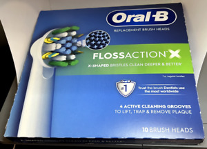 Oral-B Replacement Brush Heads Floss Action X - 10 count  WHITE