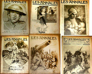 Vintage France 1917 NewsPaper Magazine WW1 Anales France News Art World War 1