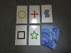 1PK E04C Low Cost zener style ESP Testing Cards - not marked - not a magic trick
