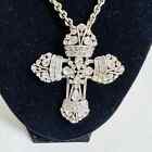Women's Jewelry Necklace Sweet Romance USA Cross Rhinestones 19