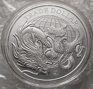 2021 St Helena Modern Chinese Trade Dollar 1 Oz .999 Silver Coin BU