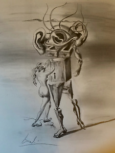 Salvador Dali, Incredible Art  Surrealists, NOT a PRINT. Real Drawing.