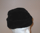 Vintage Russian Style Hat Cossack Winter Faux Fur Black Ear Flap Size XL (22