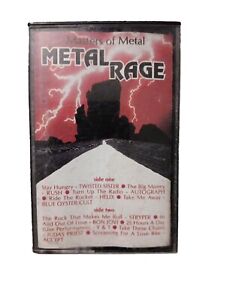 1986 Metal Rage Masters of Metal Cassette Tape OG 80s Metal Rock Mix K-TEL VTG